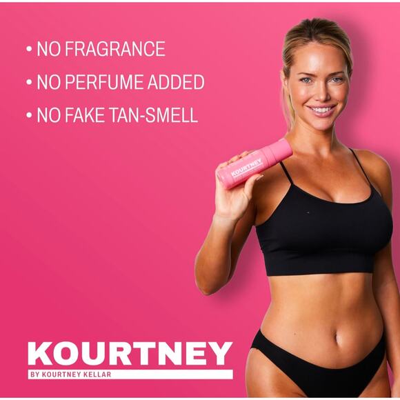 KOURTNEY KELLAR SELF TANNING MOUSSE BRAND NEW WITH TANNING MITT Shade Medium - Picture 3 of 6